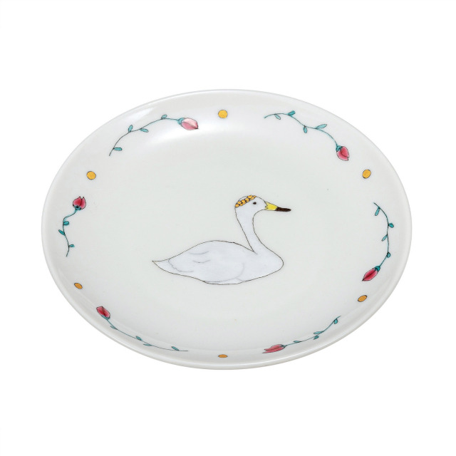 5号皿・白鳥　ティアラ
