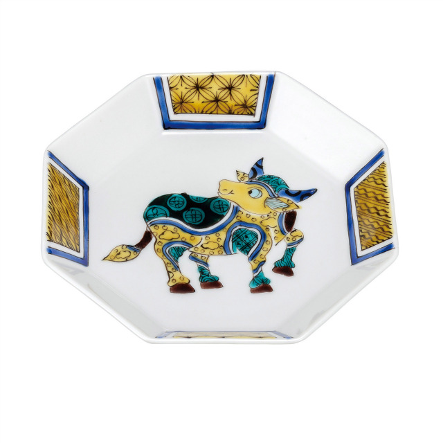 5号8角皿・十二支 丑