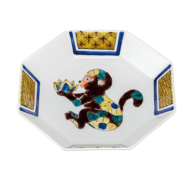 5号8角皿・十二支 申