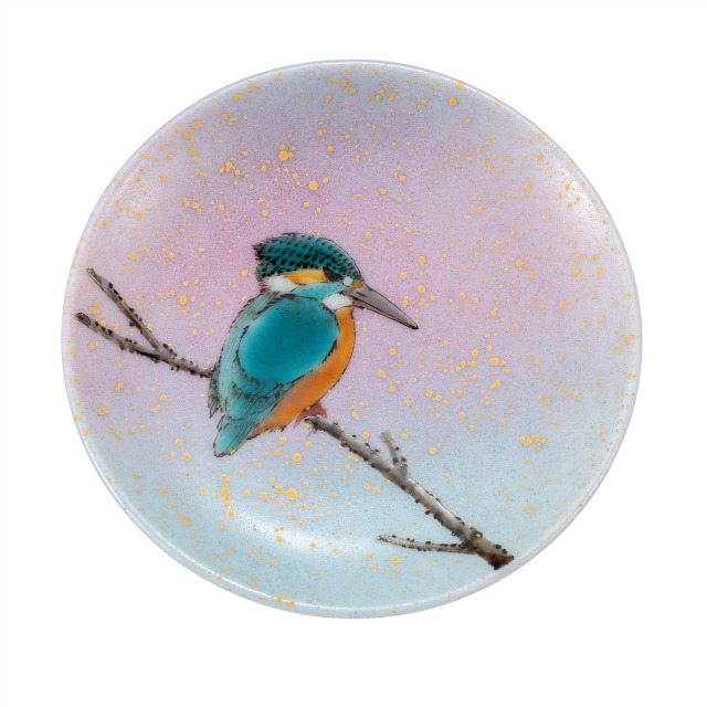 飾香皿・カワセミ（皿立付）