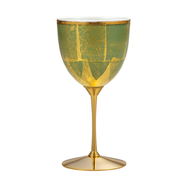 ワインカップ・金箔彩緑