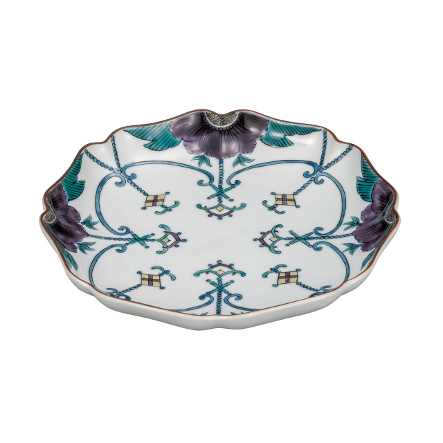 7号皿・色絵瓔珞手