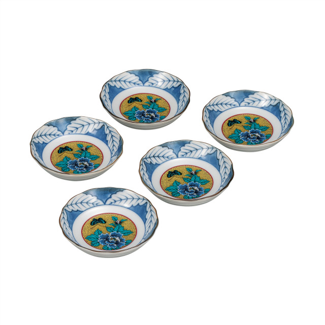 3.2号皿揃・吉田屋牡丹