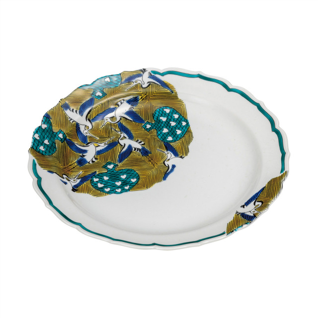 8号盛皿・古九谷風かるた