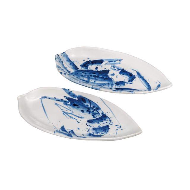 8.5号ペア皿・海の幸　蟹・海老