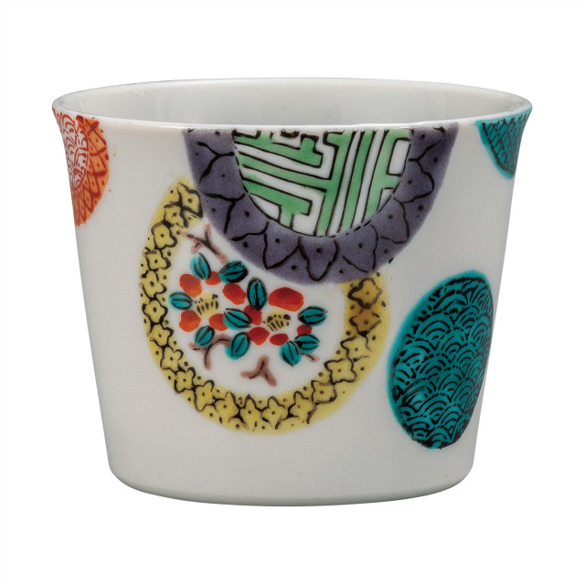 そば猪口・色絵丸紋