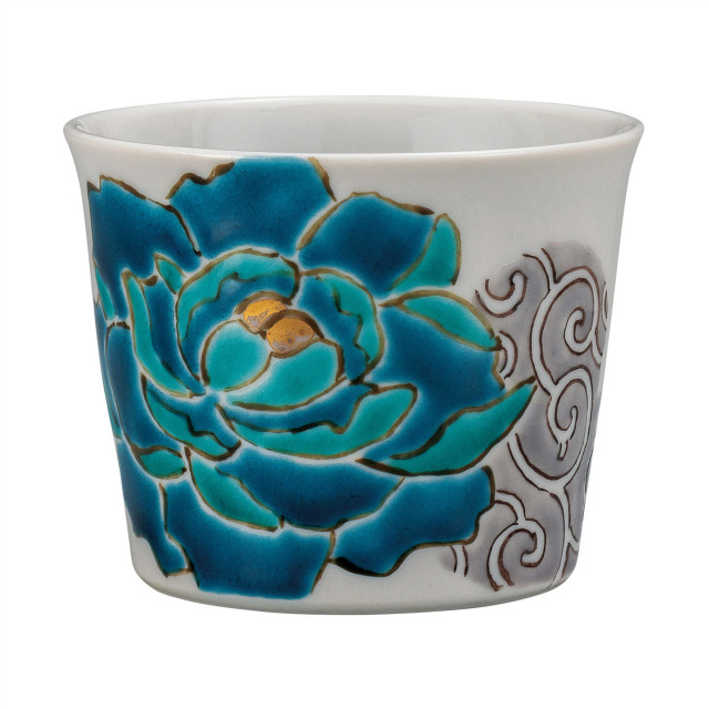 そば猪口・青牡丹