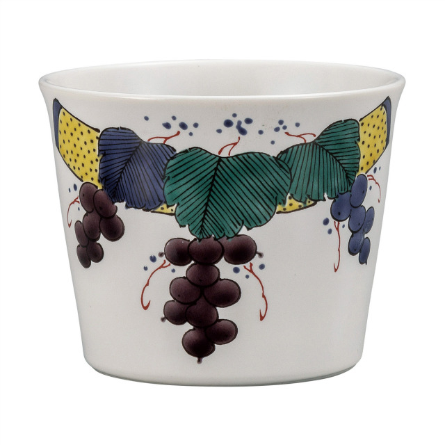 そば猪口・色絵ぶどう文