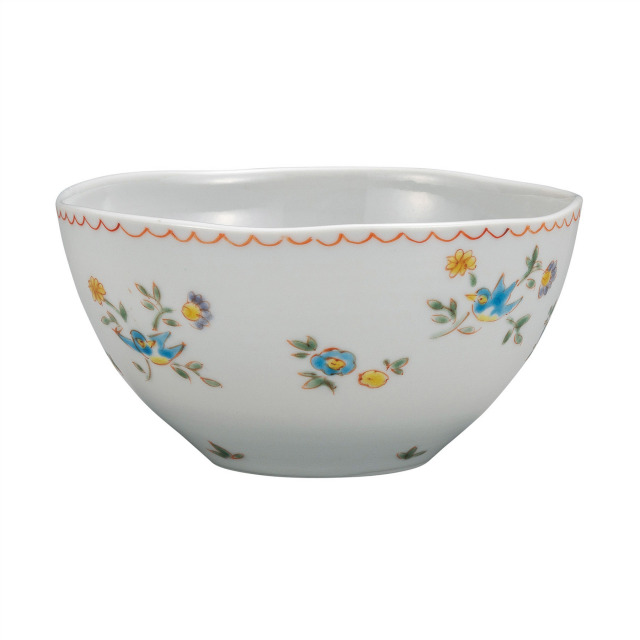 サラダボウル・花に小鳥