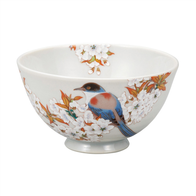 軽量飯碗・山桜に鳥