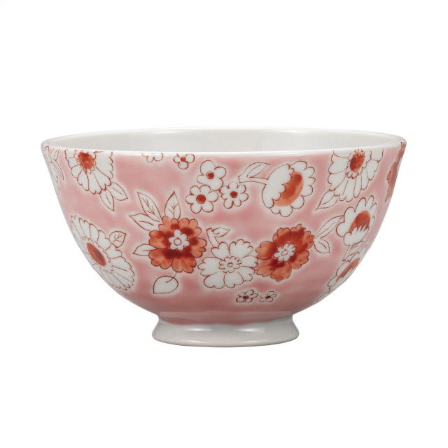 軽量飯碗・フラワーシャワー　ピンク