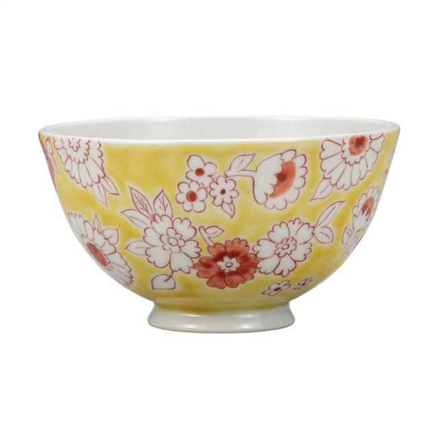軽量飯碗・フラワーシャワー　黄色