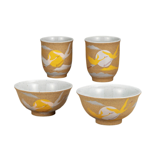 睦揃・金銀彩鶴