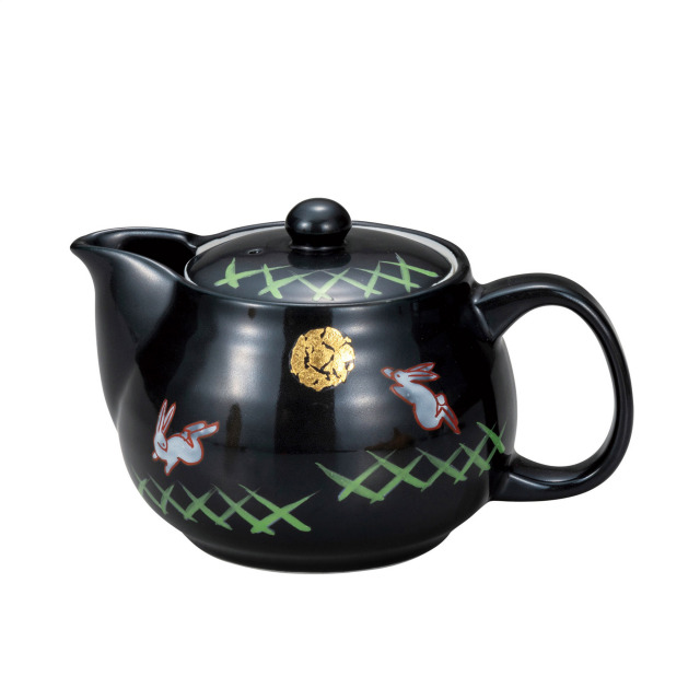 ポット急須・月うさぎ（網付）