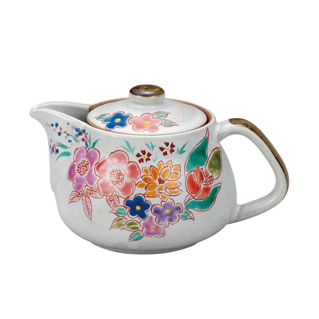 ポット急須・花園（網付）