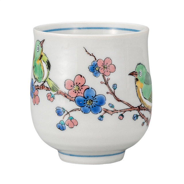 湯呑・めじろに梅