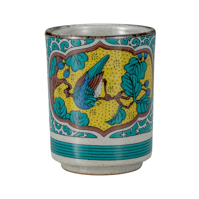 大湯呑・古九谷花鳥