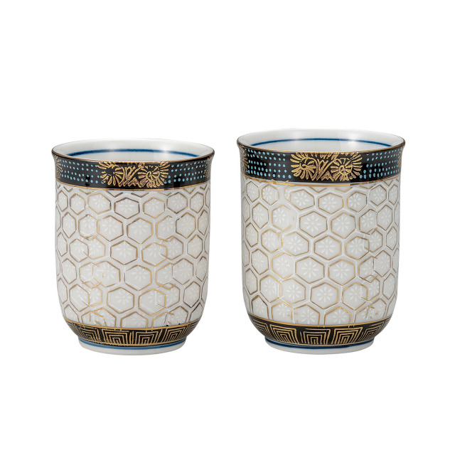 組湯呑・亀甲文