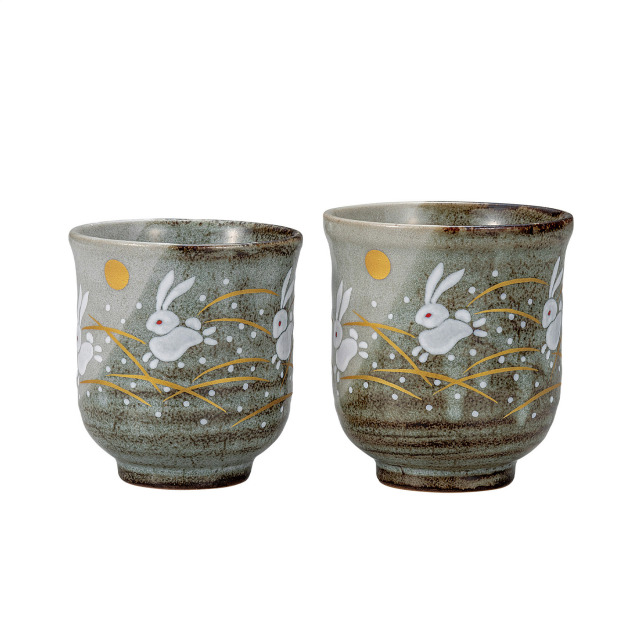 組湯呑・月うさぎ