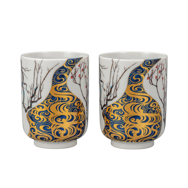 組湯呑・光琳梅