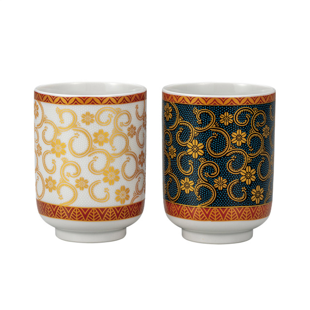 組湯呑・青白粒