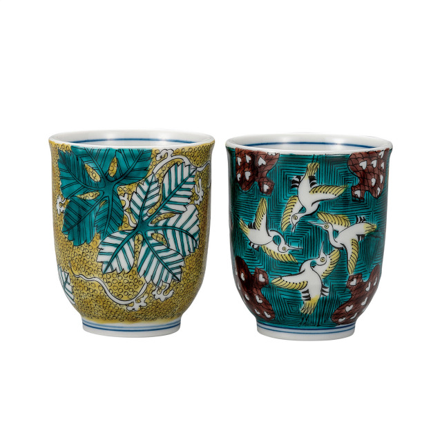 組湯呑・古九谷吉兆