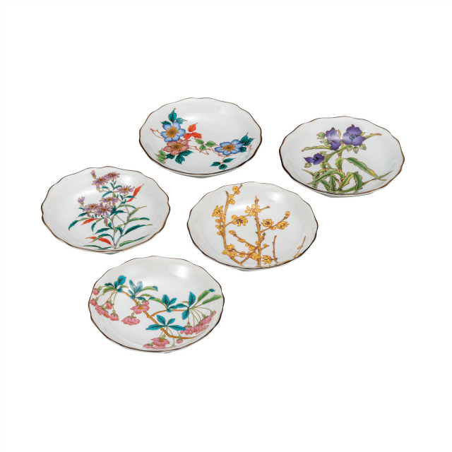 4.2号皿揃・四季の草花