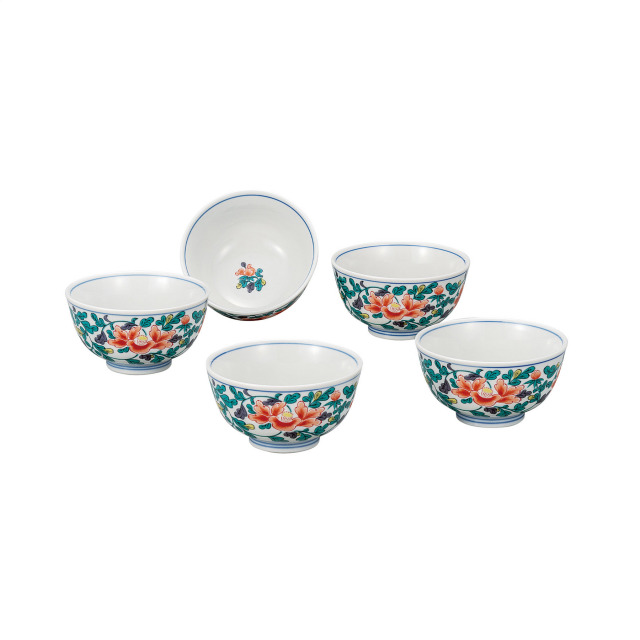 汲出揃・牡丹唐草