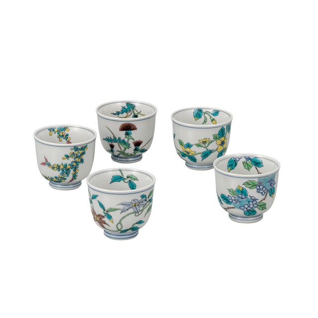 汲出揃・草花絵変り