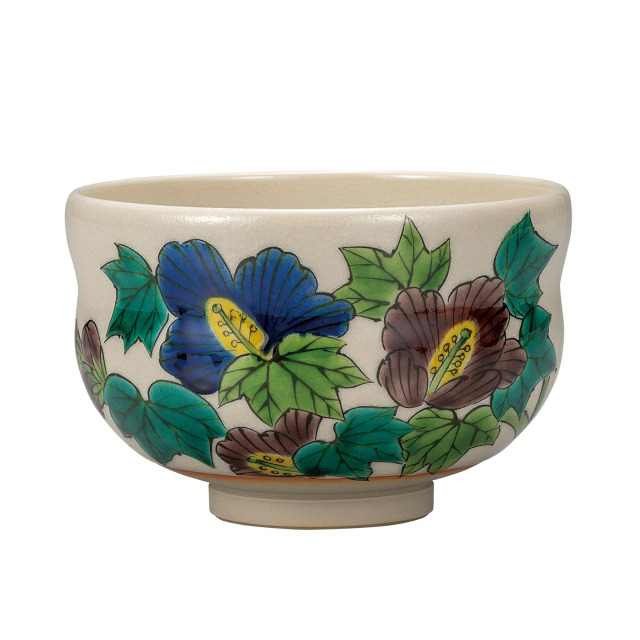 抹茶碗・色絵芙蓉