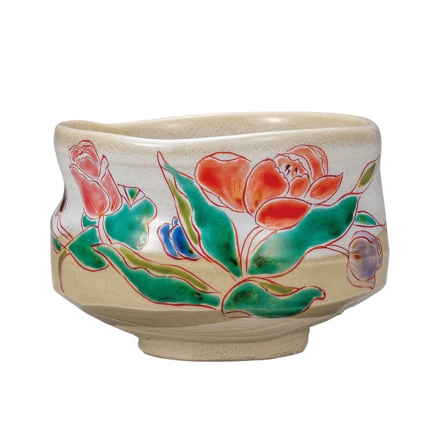 抹茶碗・チューリップ 