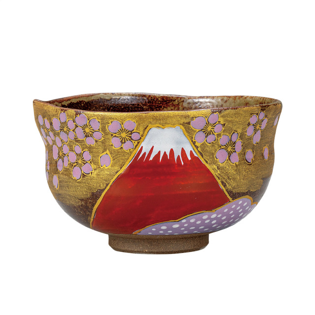 抹茶碗・金雲桜富士