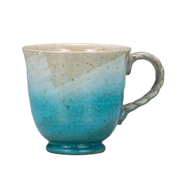 マグカップ・釉彩 水色 