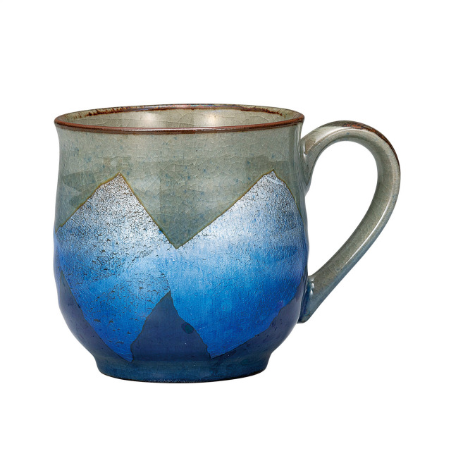 マグカップ・銀彩青 