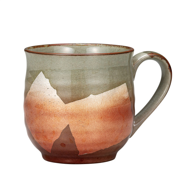 マグカップ・銀彩 オレンジ 