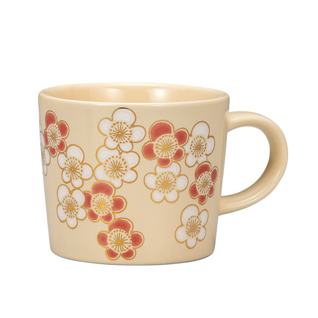 マグカップ・アイボリー梅