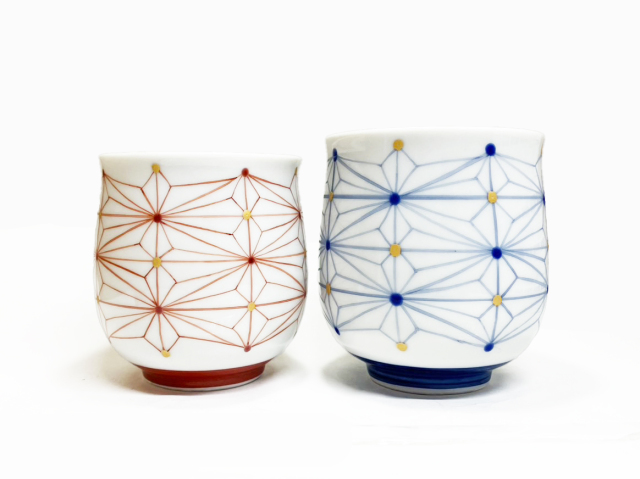 麻の葉湯呑ペア