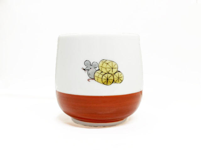 猫とねずみ湯呑3