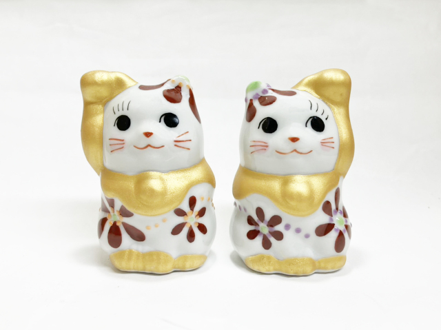 招き猫フラワーペア