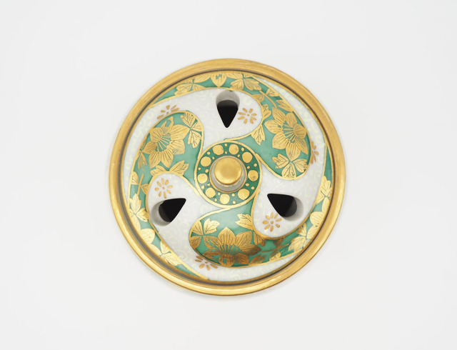 香炉 金襴手花唐草ネジリ・緑 / 吉田美統 かぶらきでしか買えない