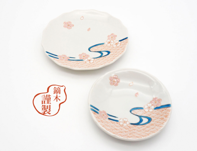《期間限定※終了》4寸皿・小皿　波桜 / 太田恵利香