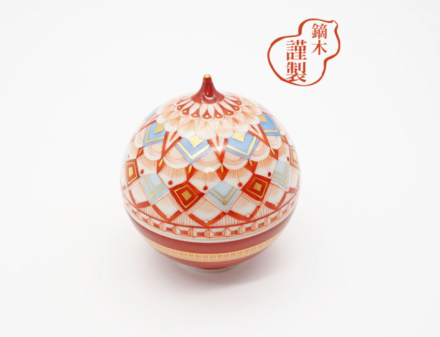 1点もの》玉盃 赤絵マンダラ＜蒼＞ / 太田恵利香 かぶらきでしか買えない