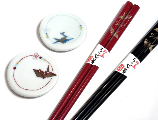 折鶴輪島塗箸