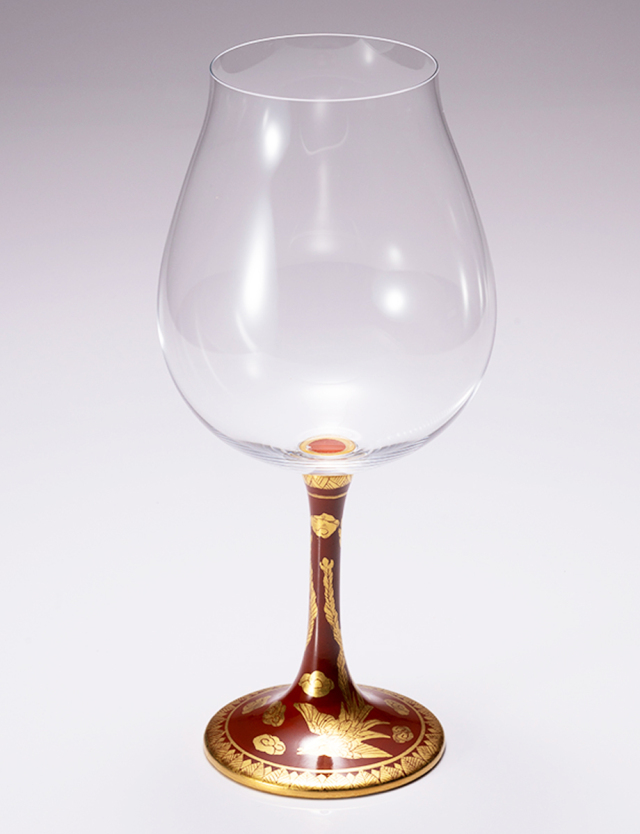 鏑木BNグラス　永楽手鳳凰　赤 / 光崖窯・高聡文