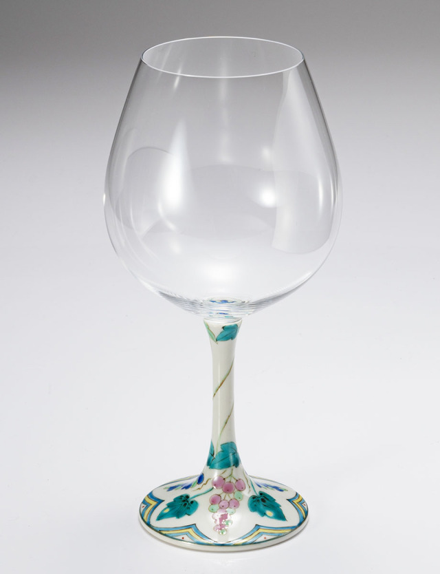 鏑木BOグラス 色絵ぶどう ブルー / 大兼政花翠 かぶらきでしか買えない