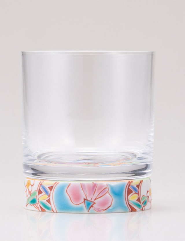 ロックグラス　花のタペストリー