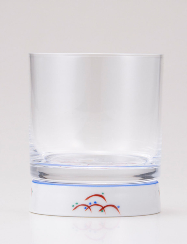 ロックグラス　うさぎ文　レッド