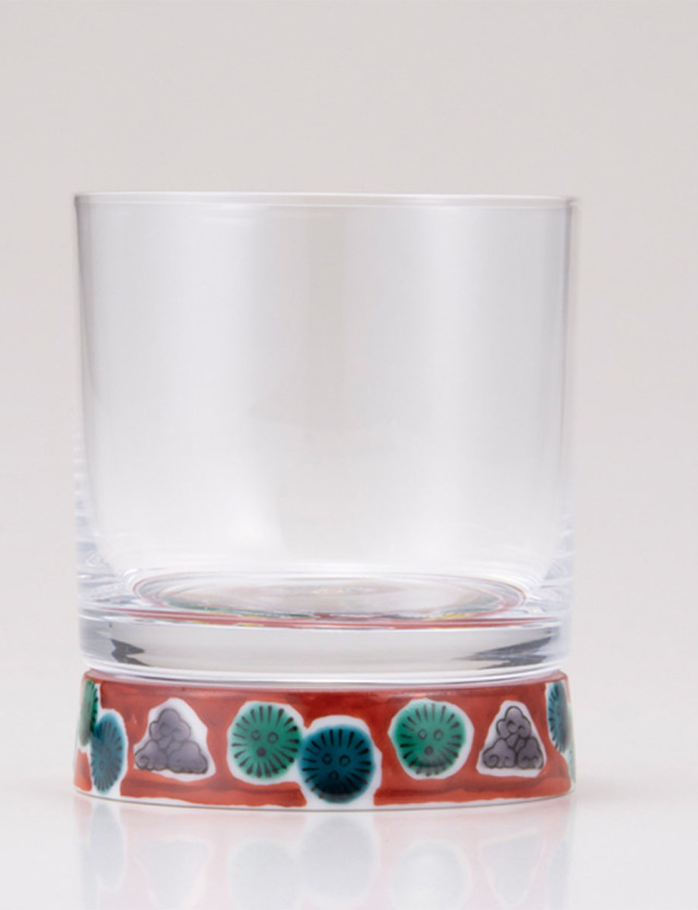 ロックグラス　木米　レッド