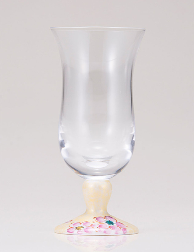 冷酒グラス　さくら文　ゴールド