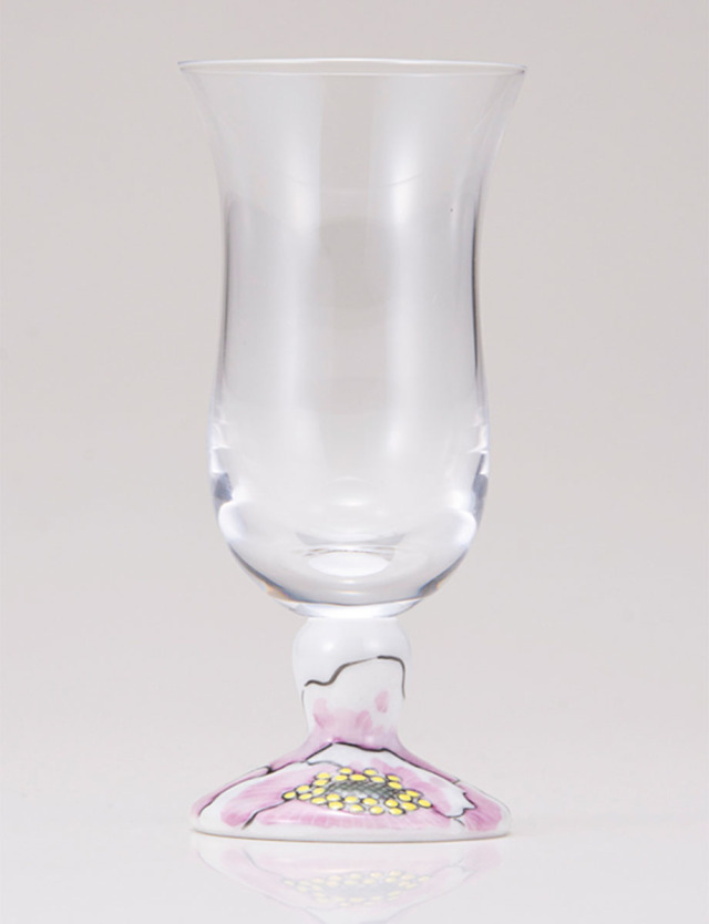 冷酒グラス　富貴文　ピンク